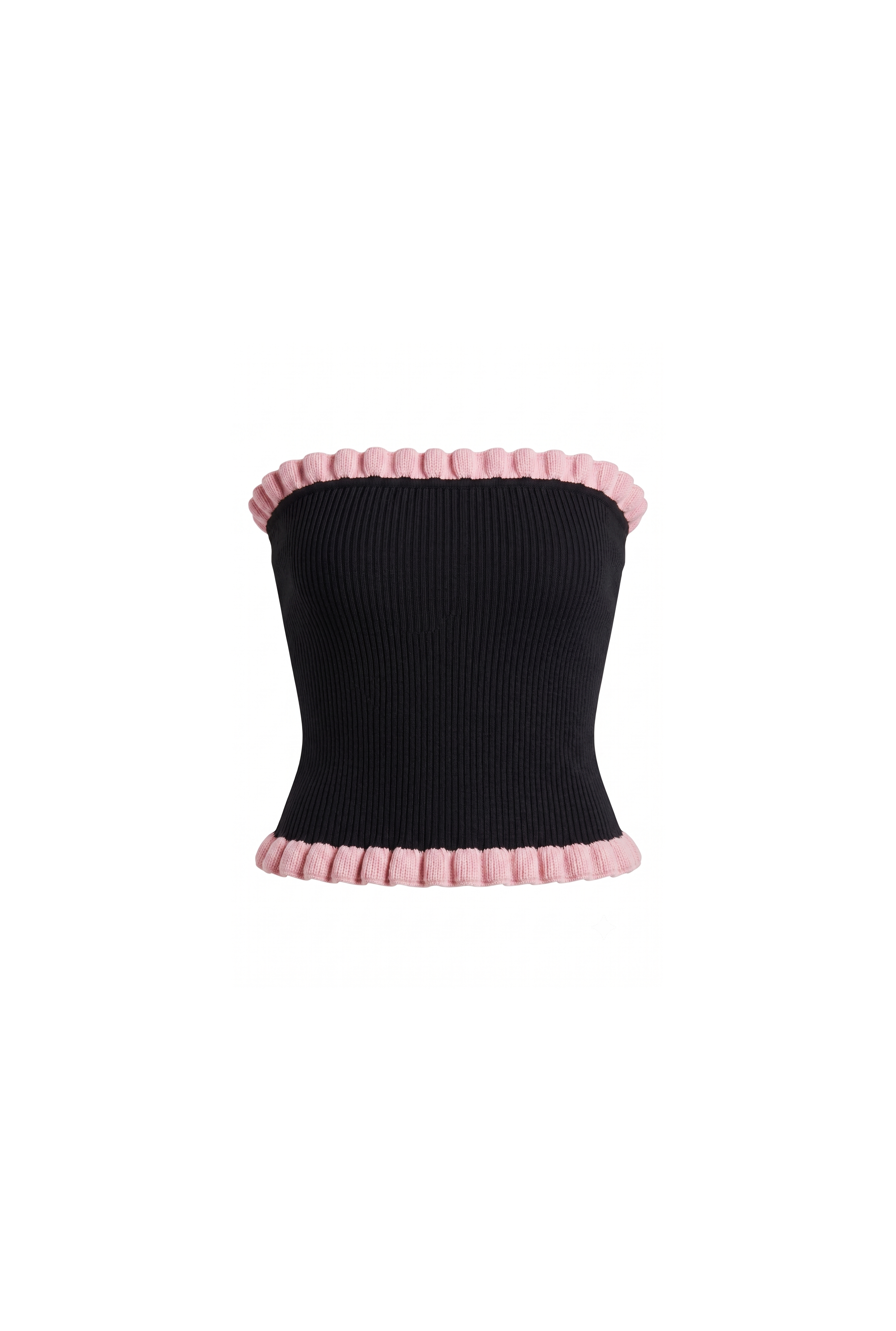 Madonna Tube Top - Black & Soft Pink