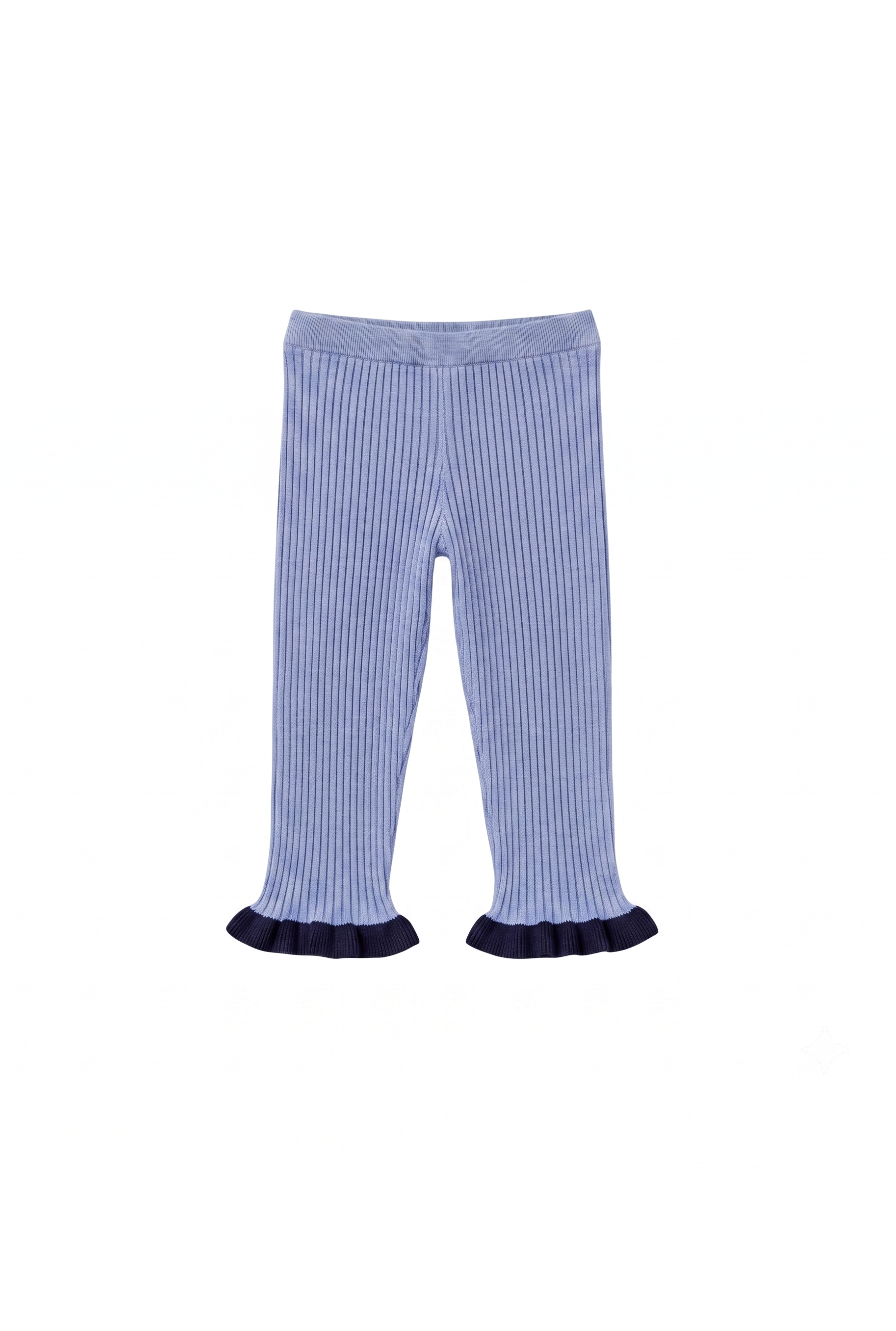 Madonna Capri Pants - Sky Blue & Black