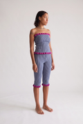Madonna Tube Top - Dark Grey & Fuchsia